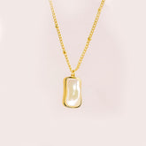 Iridescent Pearl Drop Gold-Plated Pendant